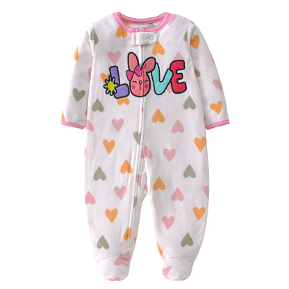 2026 Unisex Baby Fleece Romper – Warm Winter Jumpsuit for Newborn Boys & Girls, Soft Infant Clothing for Babies & Toddlers