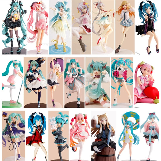 Figura de anime de Hatsune Miku - Vestido de novia y traje de baño Vocaloid Figura de acción de PVC Juguete modelo coleccionable para regalo de niñas