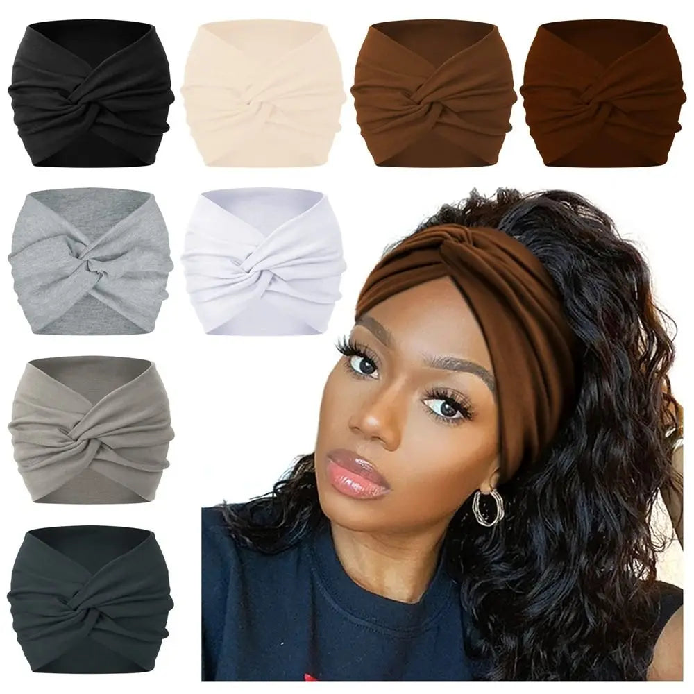 Extra Large Twisted Headband – Thick Wide Turban Hair Wrap for Women | Workout Yoga Fashion Hair Accessories