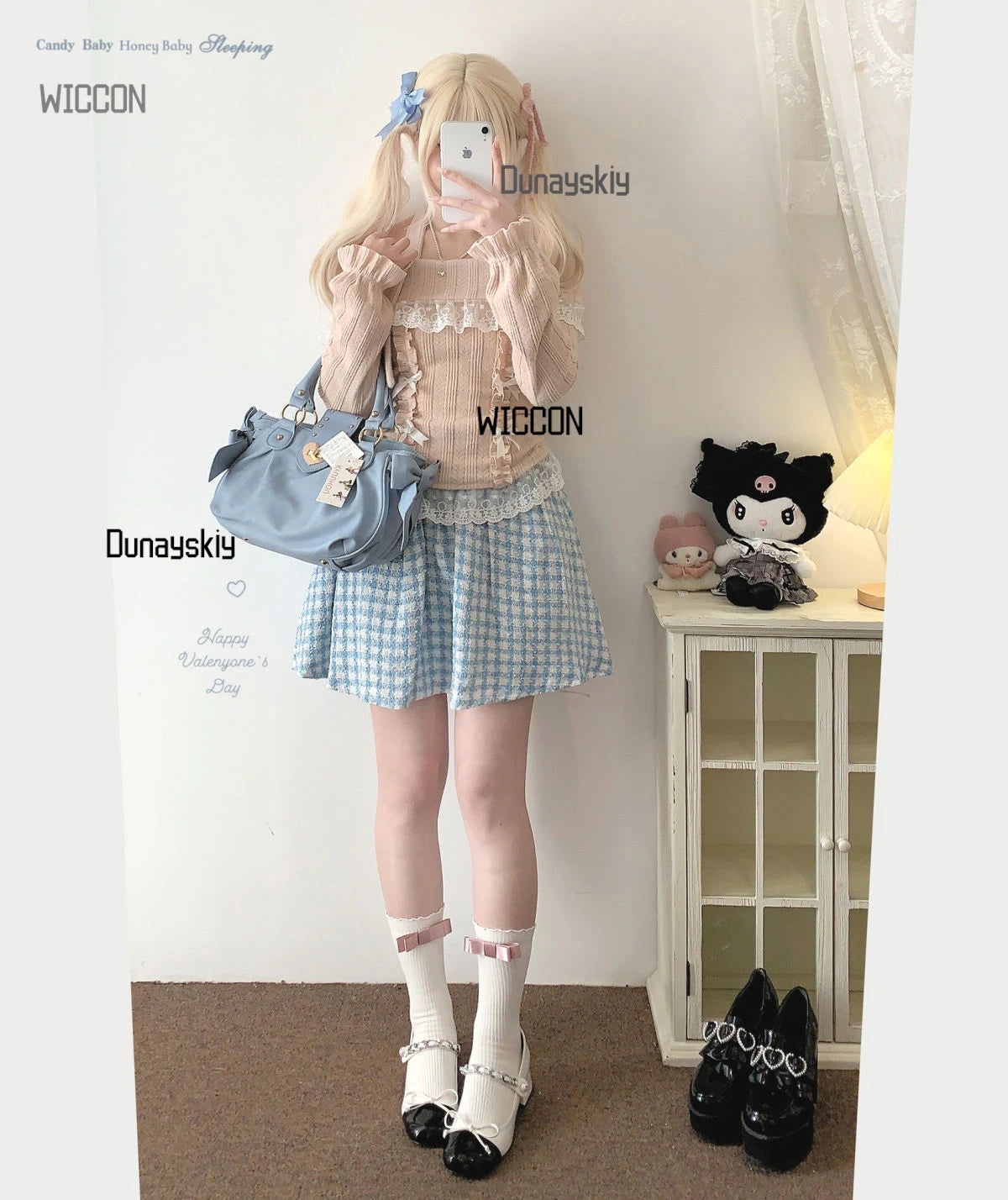 Woman Character Angel Role Play Costume – Japanese Anime Kimono Slit Elf Goddess Dress COS Uniform Set
