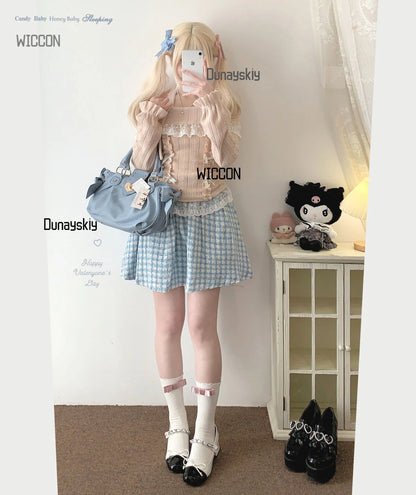 Woman Character Angel Role Play Costume – Japanese Anime Kimono Slit Elf Goddess Dress COS Uniform Set