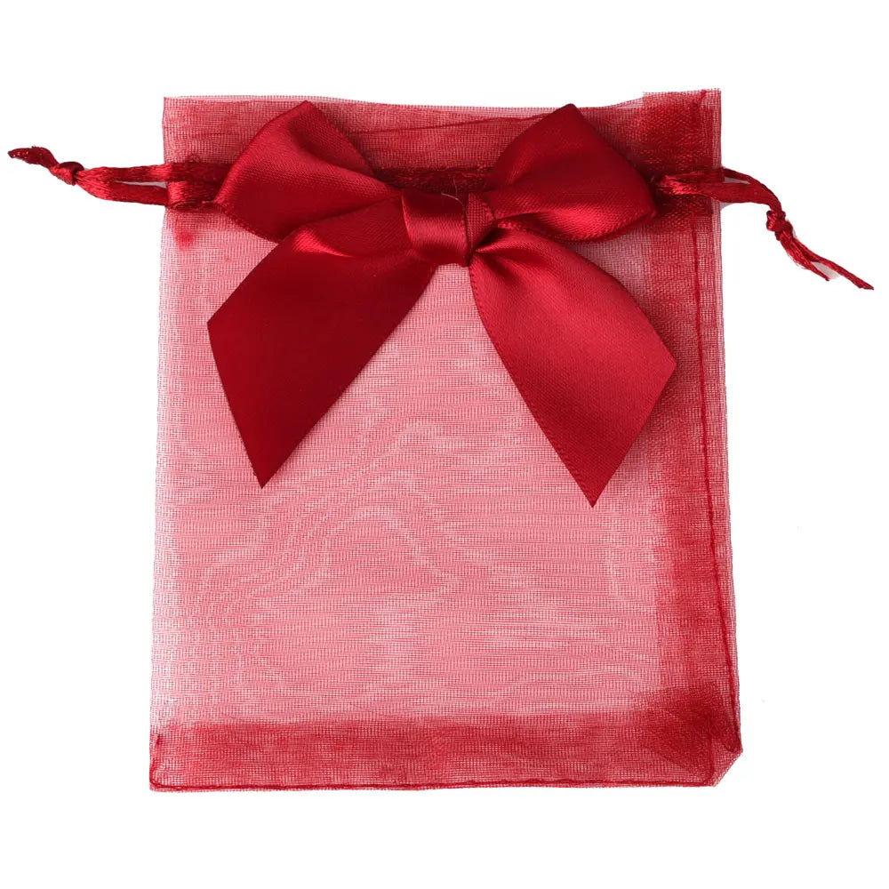10/20/50PCS Organza Drawstring Gift Bags with Bow – Jewelry, Candy & Party Favor Pouches for Weddings, Christmas & Special Events