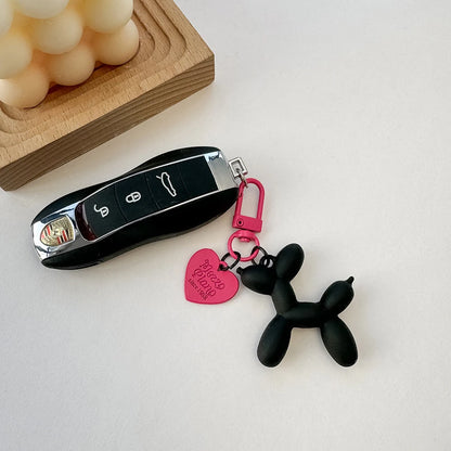 Cute Acrylic Balloon Dog Keychain – Cartoon Y2K Bag Pendant for Women & Couples, Car Key Chain, Jewelry Gift & Decorative Accessory