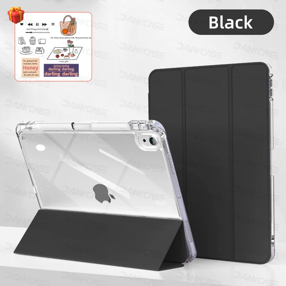 Étui pour iPad avec porte-crayon pour iPad Air 6/5, iPad Pro 11/12.9/13, iPad 10e génération, 10.2, 9.7 et iPad Mini 7/6 – Étui intelligent de protection