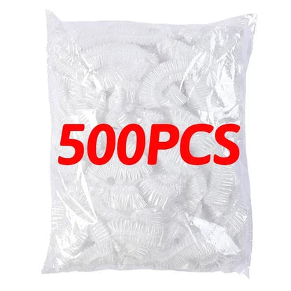 500/10pcs Disposable Food Storage Covers – Elastic Plastic Bowl Covers, Kitchen Food Preservation Film Bags, Stretchable Plate Covers & Vacuum Storage Bags for Fresh Keeping