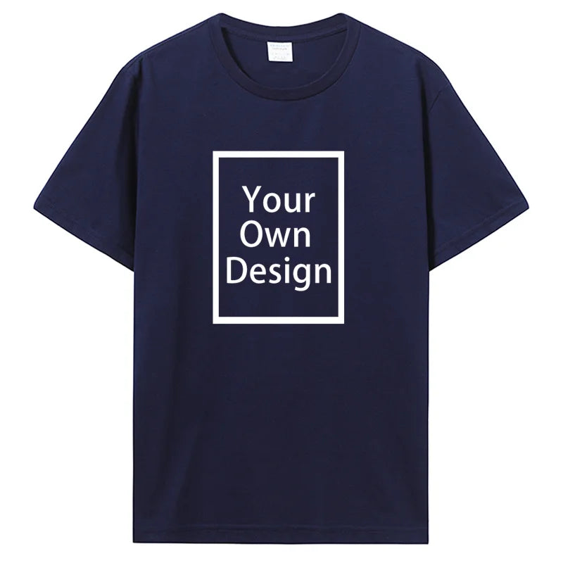 Camiseta de Algodón Personalizada – Camiseta de Verano de Manga Corta para Hombre | Foto, Logotipo y Diseño Personalizado Impreso DIY Ropa Casual