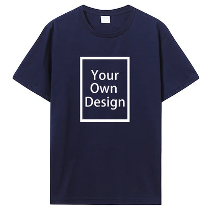 Camiseta de Algodón Personalizada – Camiseta de Verano de Manga Corta para Hombre | Foto, Logotipo y Diseño Personalizado Impreso DIY Ropa Casual