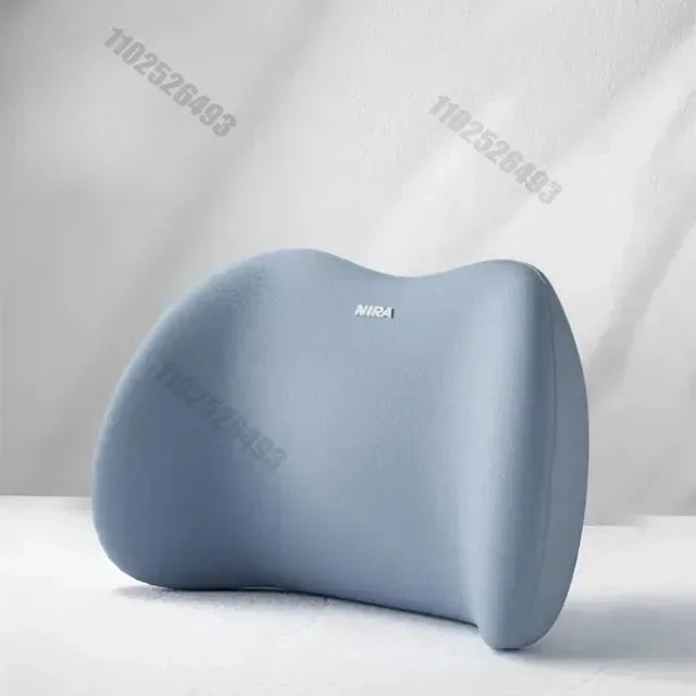 Almohada Ergonómica de Soporte Lumbar de Espuma Viscoelástica para Asiento de Coche, Silla de Oficina, Sillón Reclinable y Cama – Cojín de Apoyo para Aliviar el Dolor de Espalda Baja