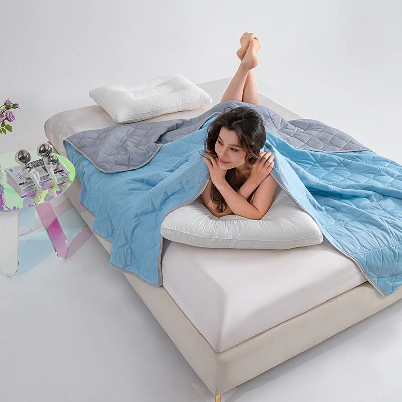 Manta Refrescante de Verano – Colcha Ligera y Transpirable para Cama con Comodidad de Aire Acondicionado