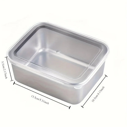 Juego de 5 recipientes de almacenamiento de alimentos de acero inoxidable – Fiambreras herméticas sin BPA para preparación de comidas, oficina y camping
