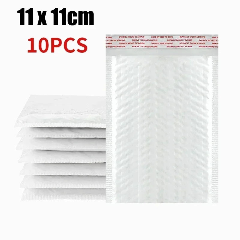 Sobres de burbujas blancos – Sobres de envío acolchados impermeables con autocierre, bolsas de embalaje de burbujas gruesas para envíos seguros (11/15/23 cm)