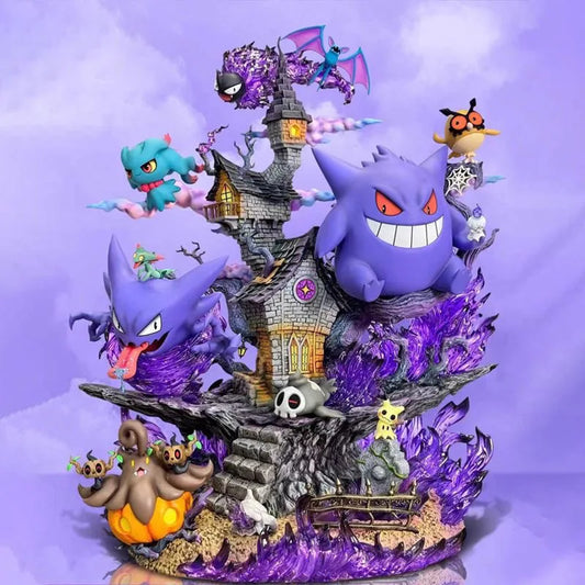Set de figuras de evolución de Gengar de Pokémon de 32 cm – Estatua coleccionable de anime de PVC grande para exhibición de escritorio, colección y regalos