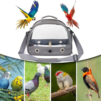 Portable Foldable Bird Carrier Bag – Oxford Cloth Travel Cage for Parrots, Pigeons & Small Birds, Lightweight Outdoor Pet Bag