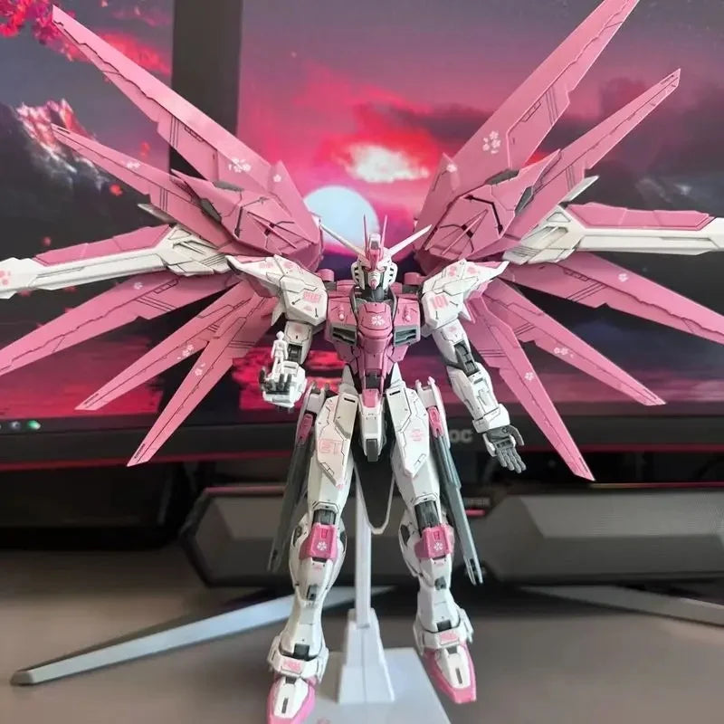 HG 1/144 ZGMF-X10A Freedom Gundam Cherry Blossom Edition – Pink Color Scheme Mecha Assembly Model, Anime Action Figure & Collectible Gift