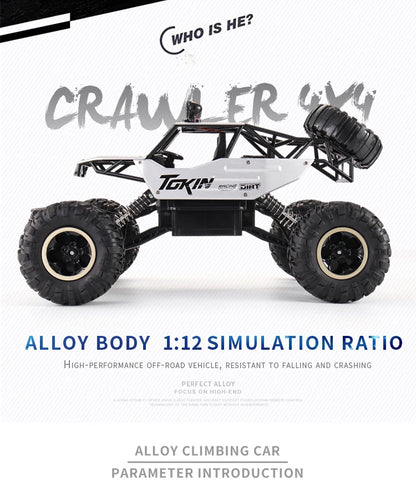 Oike Coche teledirigido 4x4 todoterreno 4WD RC Rock Crawler, coche RC de carreras y drifting todoterreno para niños y adultos
