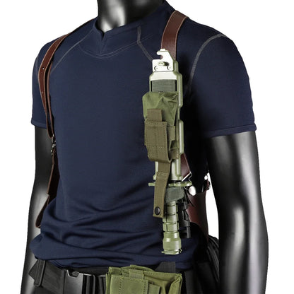 Resident Evil Leon S. Kennedy Inspired Cosplay Costume – Tactical Utility Belt Set with Bags, Holster & Officer Outfit Accessories for Carnival & Halloween