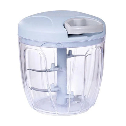 500/900ml Manual Food Chopper – Pull-Rope Vegetable Cutter, Garlic & Onion Slicer, Shredder and Salad Maker
