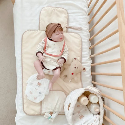 Matelas à Langer Pliable Imperméable – Tapis à Langer de Voyage Portable pour Nouveau-nés avec Design Respirant et Anti-fuites