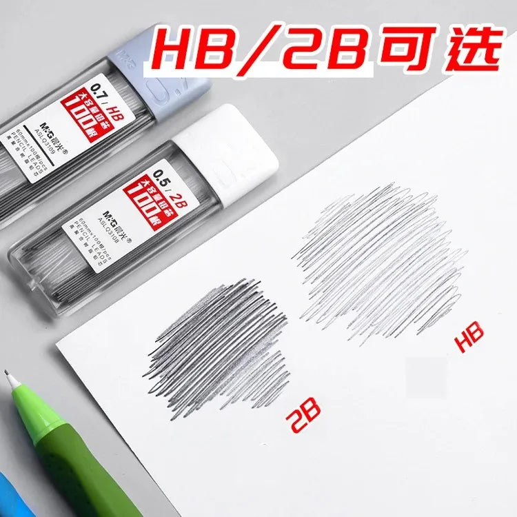 Mines de crayon mécanique 2B/HB – Recharges de graphite de 0,5 mm et 0,7 mm pour l'écriture, le dessin, l'esquisse, les fournitures scolaires et de bureau