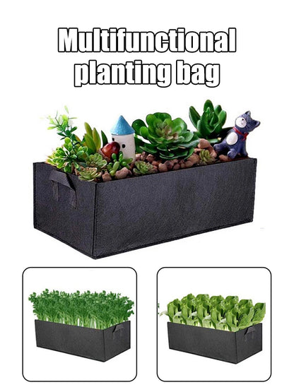 Sac de culture carré en feutre – Conteneur de croissance en tissu non tissé pour légumes, fleurs, herbes et plantation de jardin, sac jardinière surélevée réutilisable