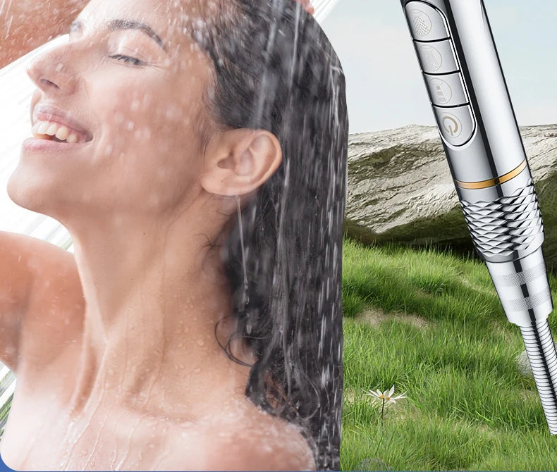 Cabezal de ducha filtrado Supercharged – Pulverizador de ducha ajustable de 4 modos de ahorro de agua, cabezal de ducha de baño de alta presión con filtro de sellado de agua y ajustes de pulverización multifuncionales