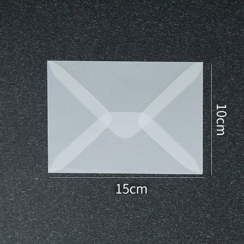 Lot de 50 enveloppes vierges translucides pour invitations, cartes postales, cartes de mariage, courriers professionnels et cartes cadeaux