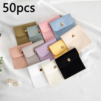1/10/50PCS Microfiber Velvet Jewelry Gift Bags – Soft Pouches for Earrings, Necklaces, Christmas, Weddings, Candy Favors & Gift Packaging