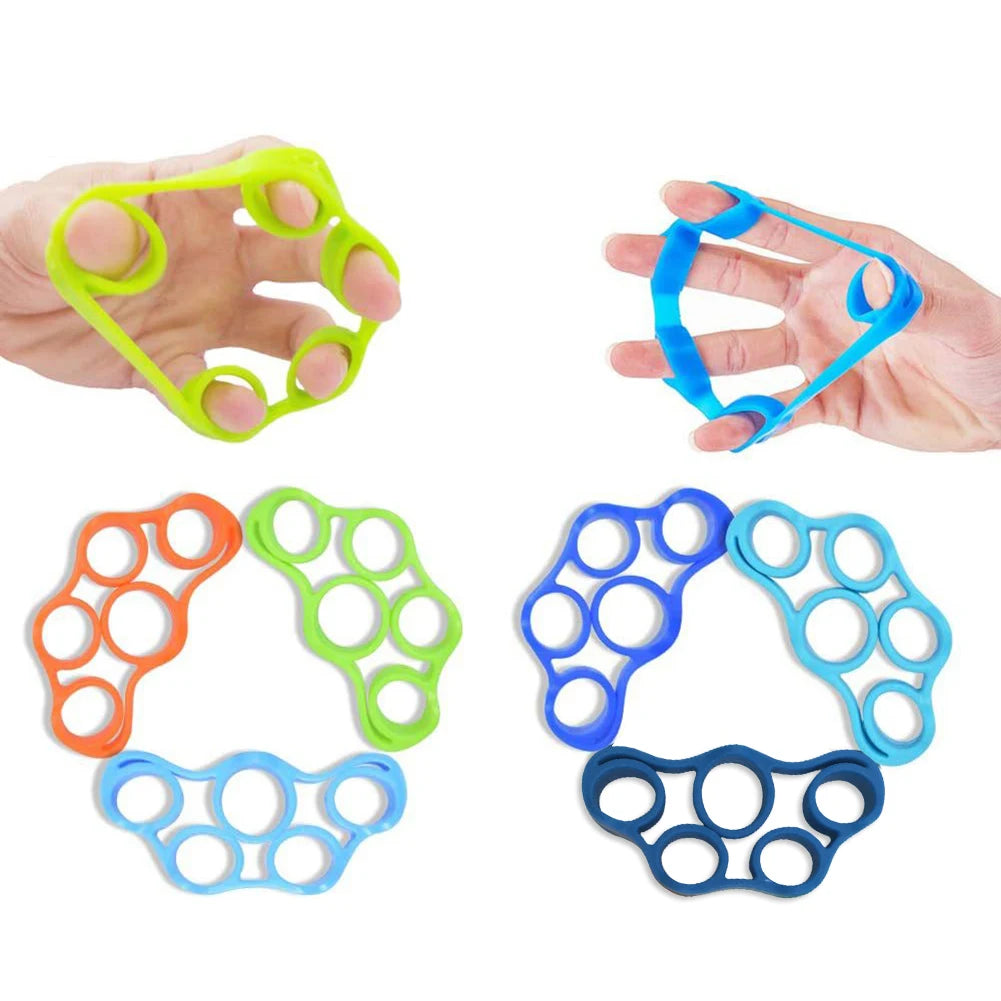 Fortalecedor de dedos de silicona – Ejercitador de manos y dedos para guitarristas, rehabilitación y fitness de manos