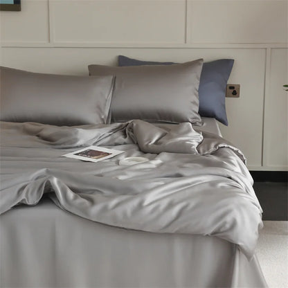 100% Mulberry Silk Bedding Set – Luxury Duvet Cover, Bed Sheet & Pillowcase Set