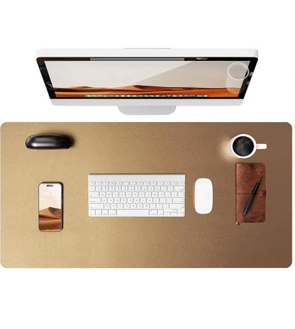 Alfombrilla de escritorio grande de cuero PU - Mouse Pad antideslizante y protector de escritorio para laptop, teclado, oficina y juegos