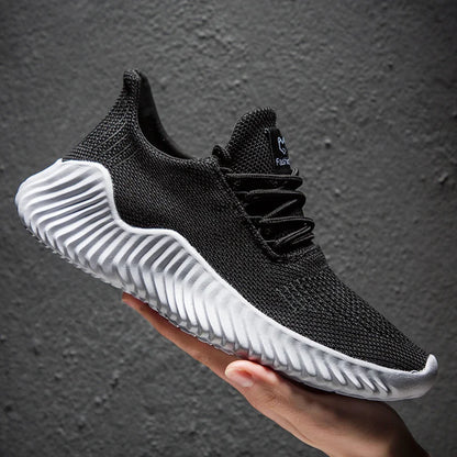 Baskets Blanches Décontractées pour Homme – Chaussures de Marche Respirantes Légères, Baskets de Sport Tendance avec Grandes Tailles