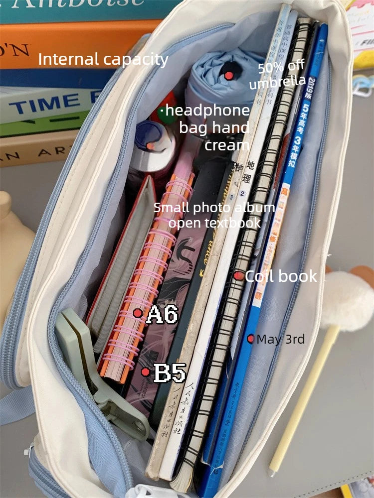 Bolso bandolera transparente de moda – Bolso de hombro Ita de gran capacidad para niñas, bolso mensajero de estilo escolar a la moda, bolso Kawaii versátil para uso diario y accesorios