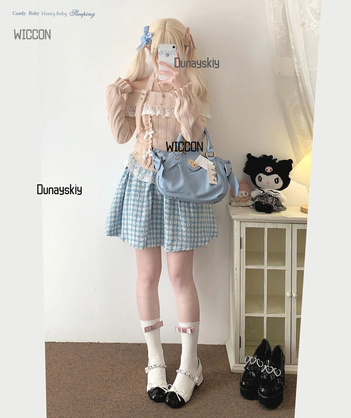 Woman Character Angel Role Play Costume – Japanese Anime Kimono Slit Elf Goddess Dress COS Uniform Set