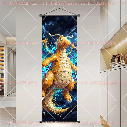Póster HD de desplazamiento de pared de anime de Pokémon – Dragonite, Gengar, Pikachu, Charizard y legendarios