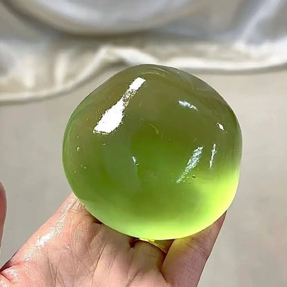 Blue Coconut Oil Squishy Ball – Soft Transparent Quick-Rebound Squeeze Toy, Slow Rising Stress Relief Maltose Squishy Fidget Toy