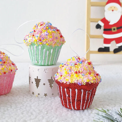 1Box Christmas Macaron Ice Cream Donut Ornaments – Cute Shaped Ball Pendants for Xmas Tree, Home, Party & Navidad Holiday Decor