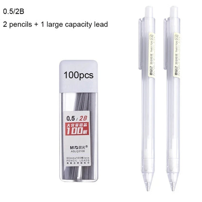 Mines de crayon mécanique 2B/HB – Recharges de graphite de 0,5 mm et 0,7 mm pour l'écriture, le dessin, l'esquisse, les fournitures scolaires et de bureau