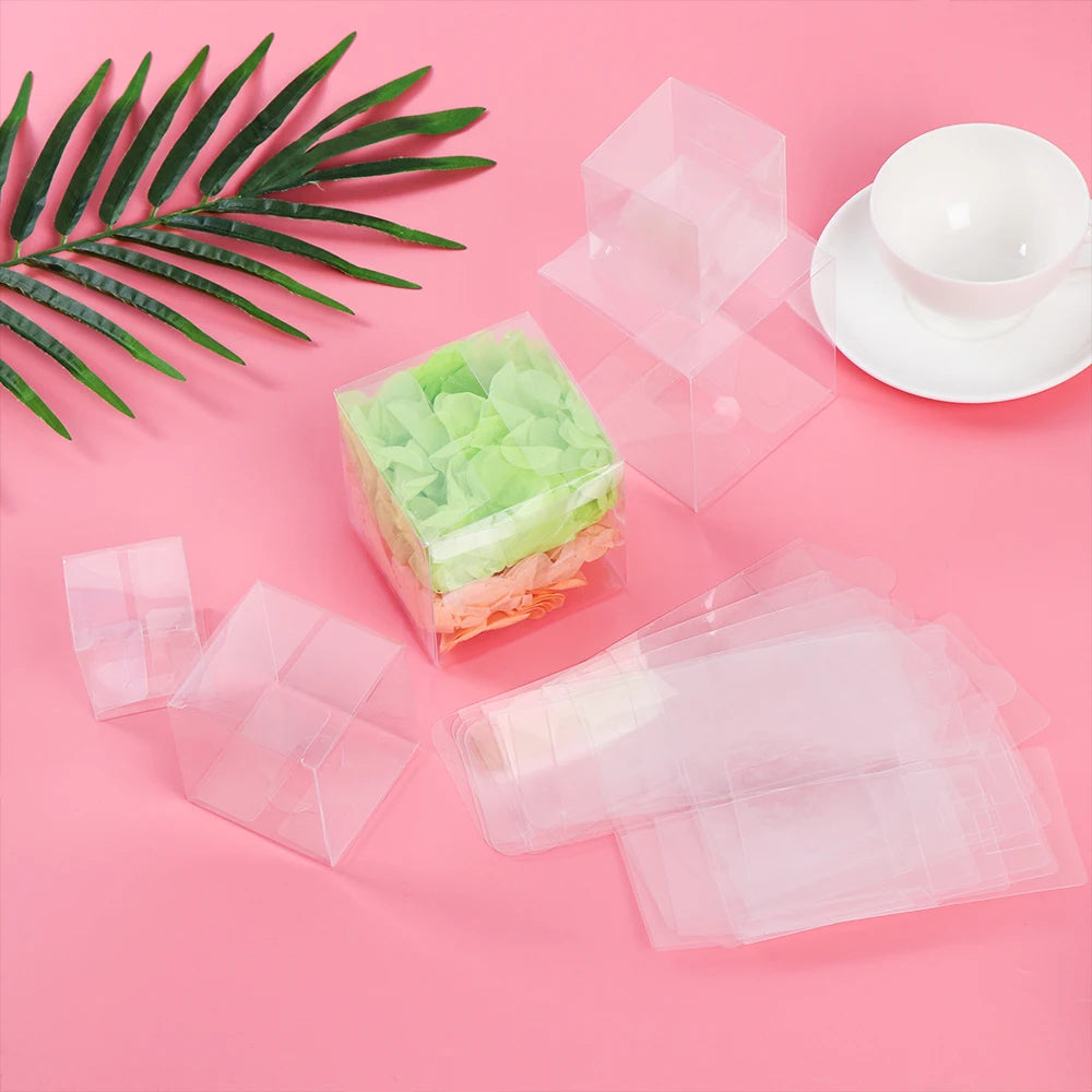 Boîtes-cadeaux transparentes pour bonbons et chocolats pour dragées de mariage, biscuits, friandises et emballages d'événements