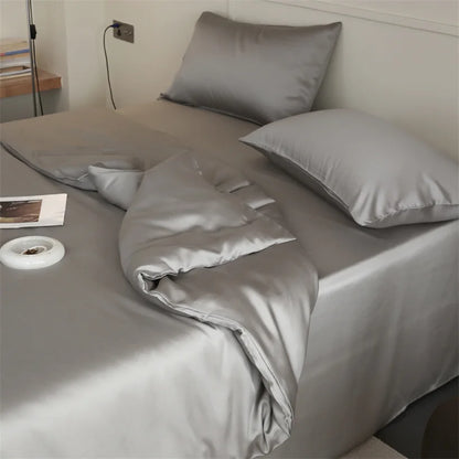 100% Mulberry Silk Bedding Set – Luxury Duvet Cover, Bed Sheet & Pillowcase Set