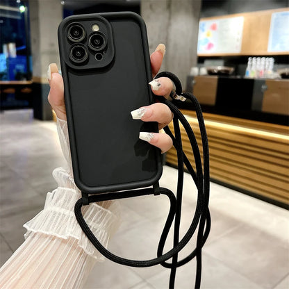 Funda Cruzada para Teléfono con Cordón Ajustable – Cubierta Protectora Suave para iPhone 17, 16, 16E, 15, 14, 13, 12, 11, X, XS, 8 Plus y SE 2022, Funda para Teléfono de Hombro con Manos Libres
