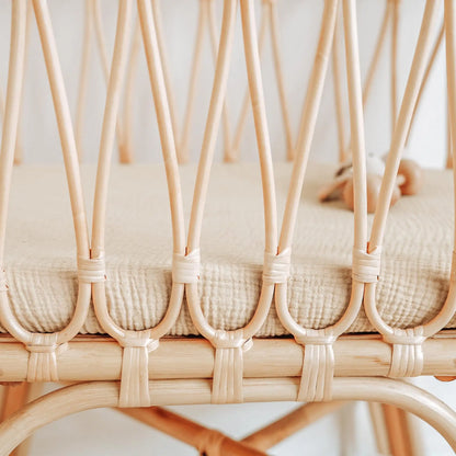 Sábana de cuna de algodón muselina suave y transpirable para bebé – Sábana ajustable universal para cunas de recién nacidos, moisés y camas infantiles