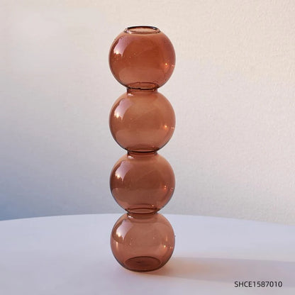 Nordic Glass Flower Vase – Decorative Terrarium Planter for Home, Living Room & Office Décor