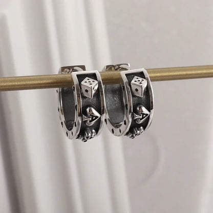 Gothic Bat Zircon Earrings – Dark Night Punk Rock Hip Hop Jewelry for Men & Women, Fashion Statement Earrings & Alternative Accessories