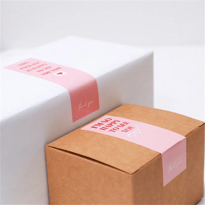 100 pegatinas rosas "Tienes buen gusto" de agradecimiento - Bonitas etiquetas de embalaje para pequeños negocios, regalos de panadería, bolsas de venta al por menor y envoltorios de productos