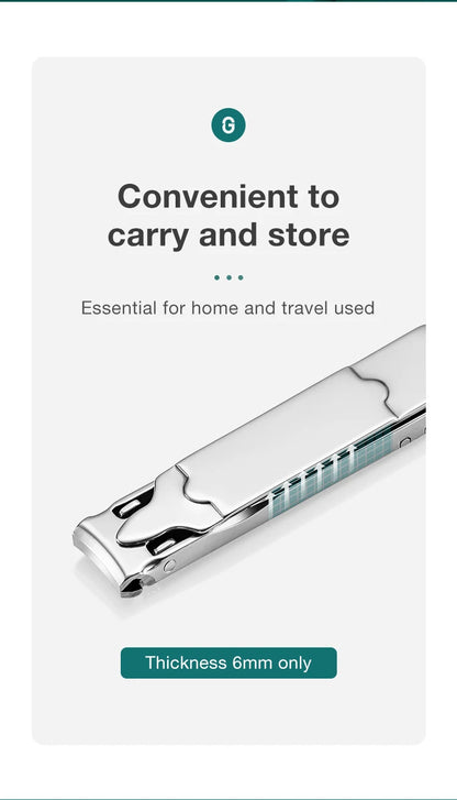 MR.GREEN Ultra-Thin Foldable Stainless Steel Nail Clipper – Portable Travel Fingernail Cutter & Manicure Tool
