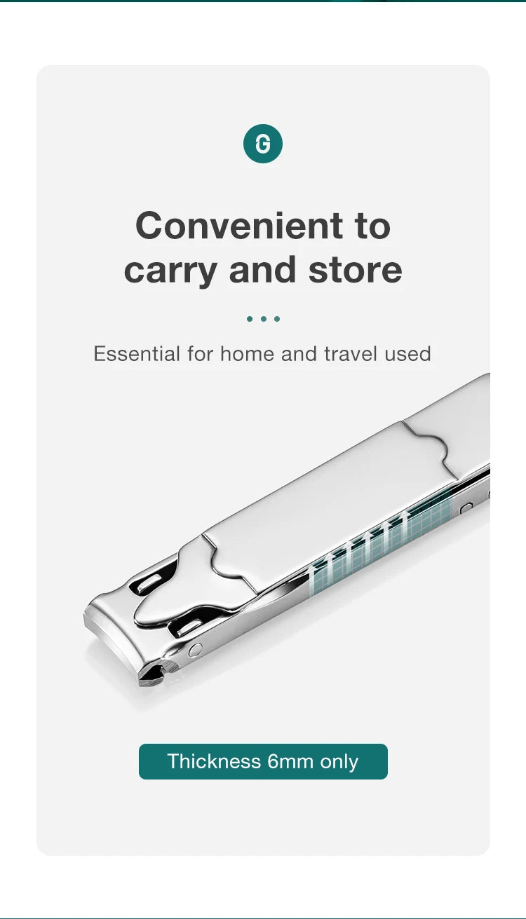 MR.GREEN Ultra-Thin Foldable Stainless Steel Nail Clipper – Portable Travel Fingernail Cutter & Manicure Grooming Tool