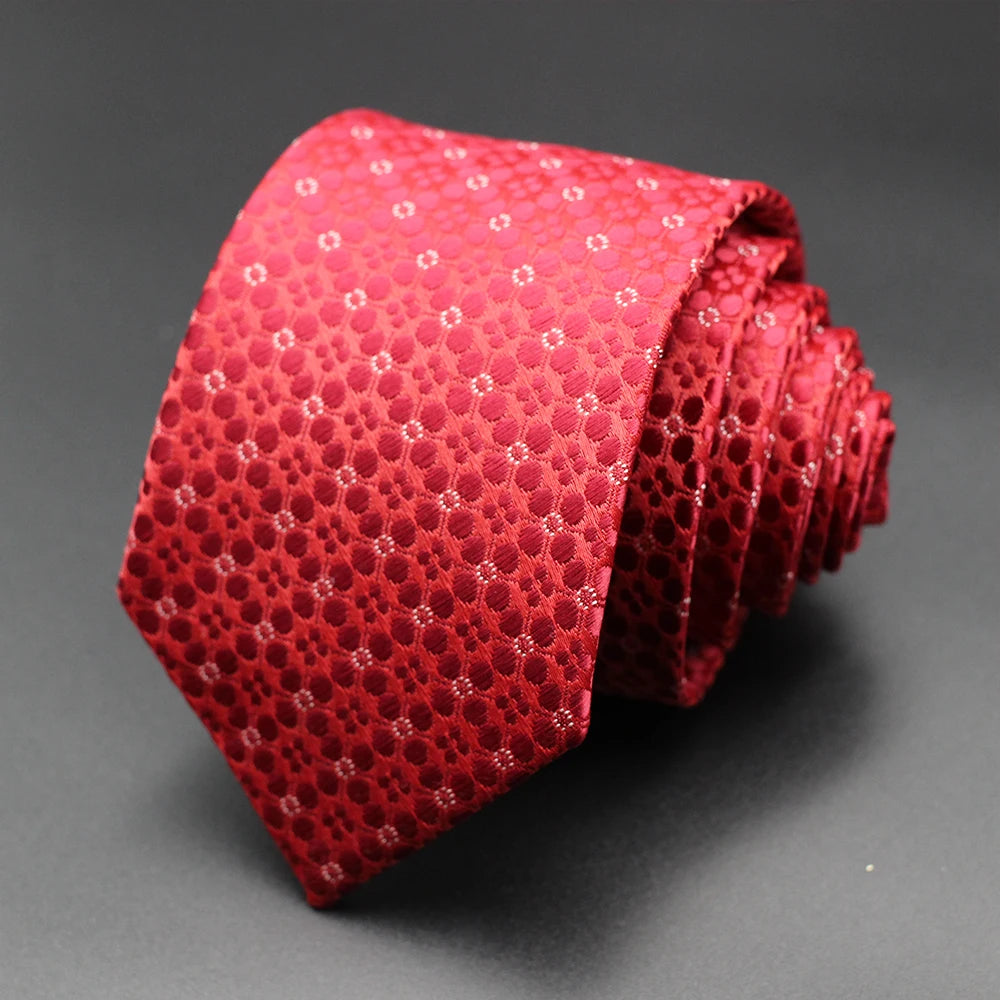 Corbata Floral de Puntos para Hombre – Corbata Casual de Moda Azul Roja Amarilla para Negocios, Bodas y Ocasiones Formales | Accesorio de Regalo