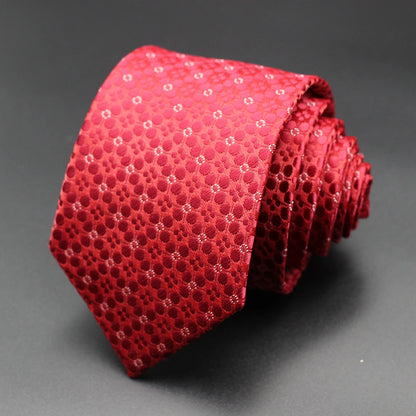 Corbata Floral de Puntos para Hombre – Corbata Casual de Moda Azul Roja Amarilla para Negocios, Bodas y Ocasiones Formales | Accesorio de Regalo