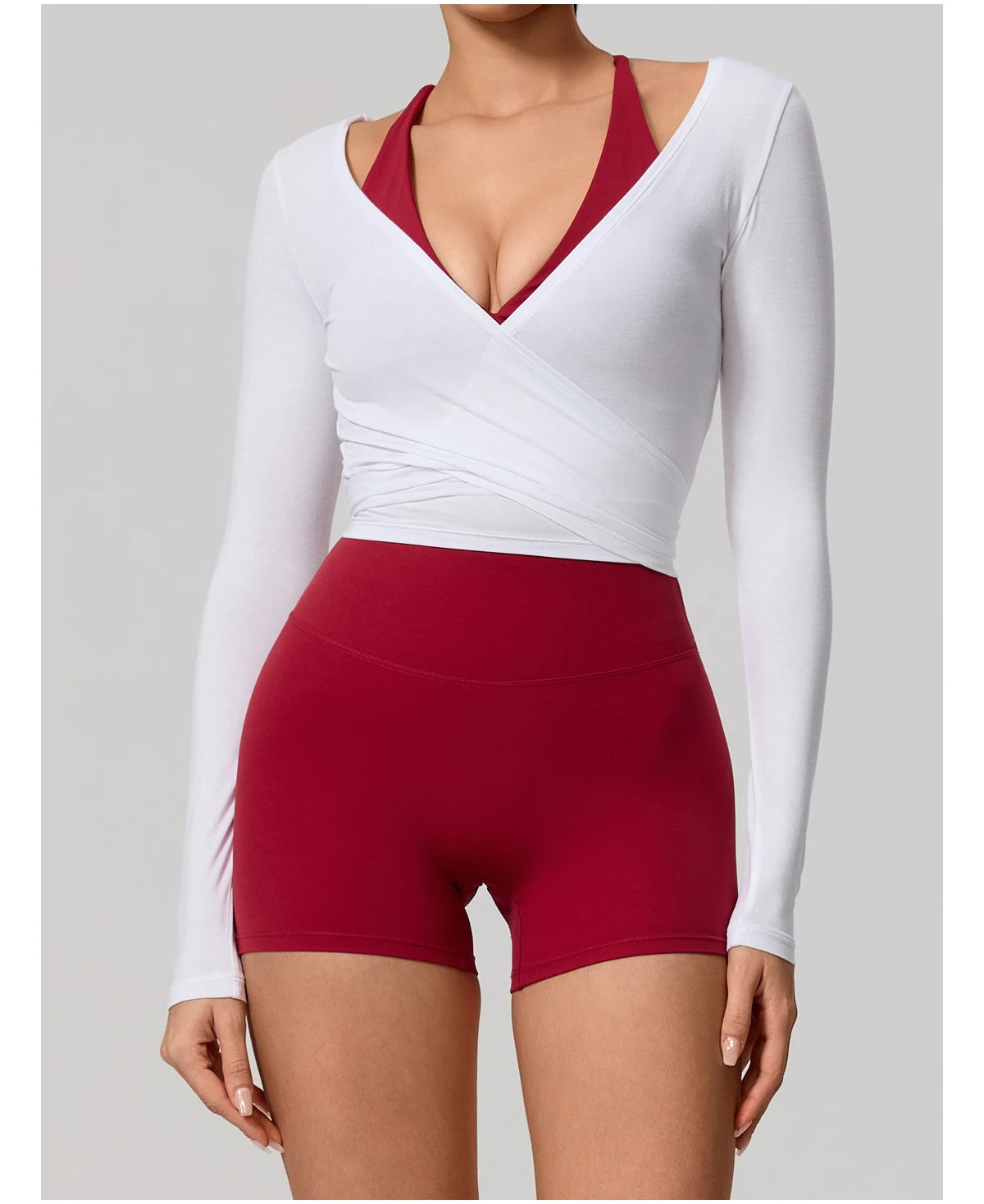 Women’s Long Sleeve Yoga Top – Quick-Dry Breathable Sportswear for Gym, Pilates, Dance & Ballet