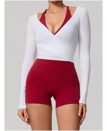 Women’s Long Sleeve Yoga Top – Quick-Dry Breathable Sportswear for Gym, Pilates, Dance & Ballet